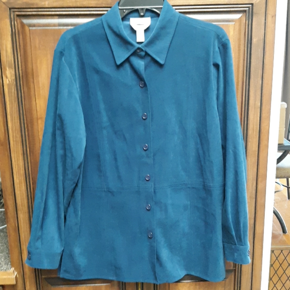 Talbots Suede Like Blouse
